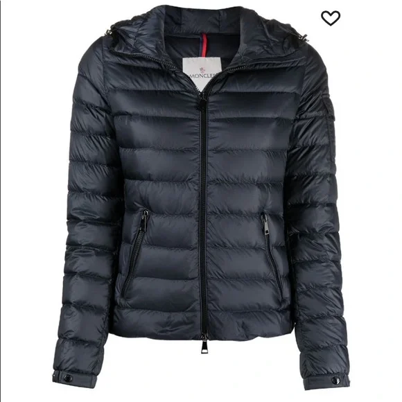 Moncler zip-front hooded puffer jacket size 1 - Picture 2 of 11